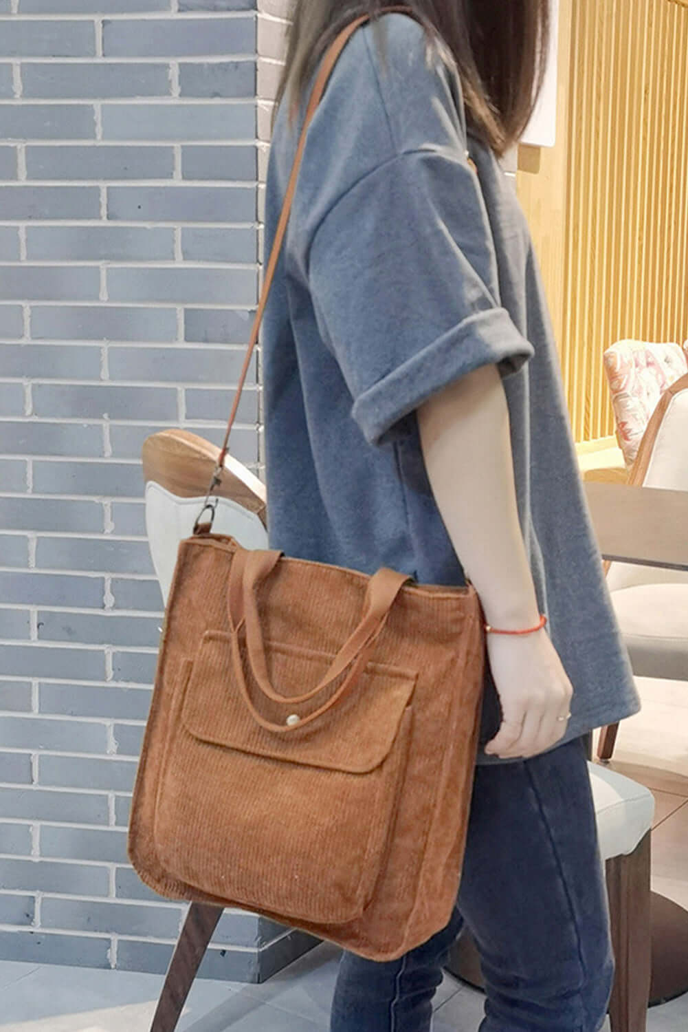 Trendy Corduroy Shoulder Bag Women's - Catherine Martin