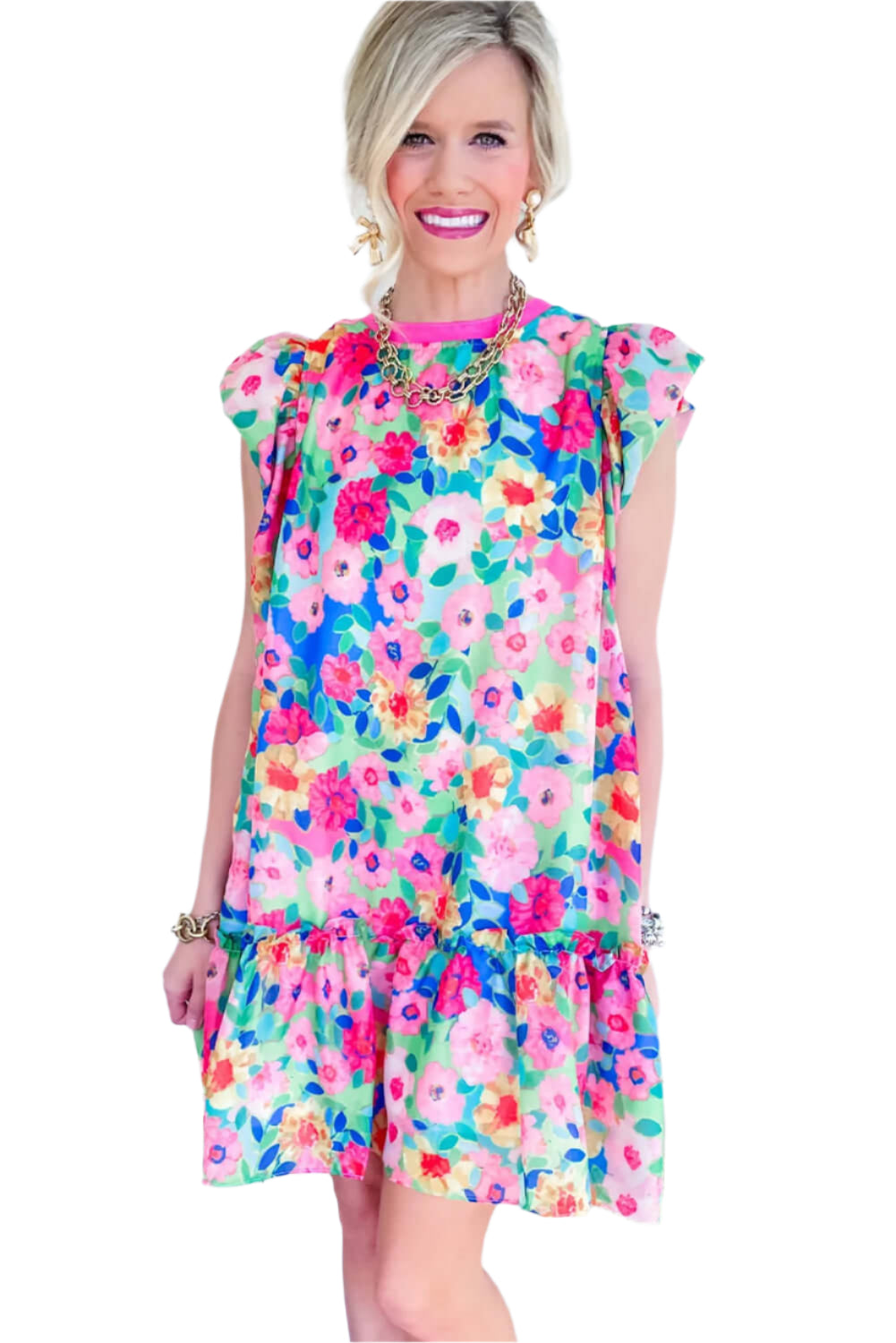 Colorful Mini Dress Cap Sleeve - Catherine Martin