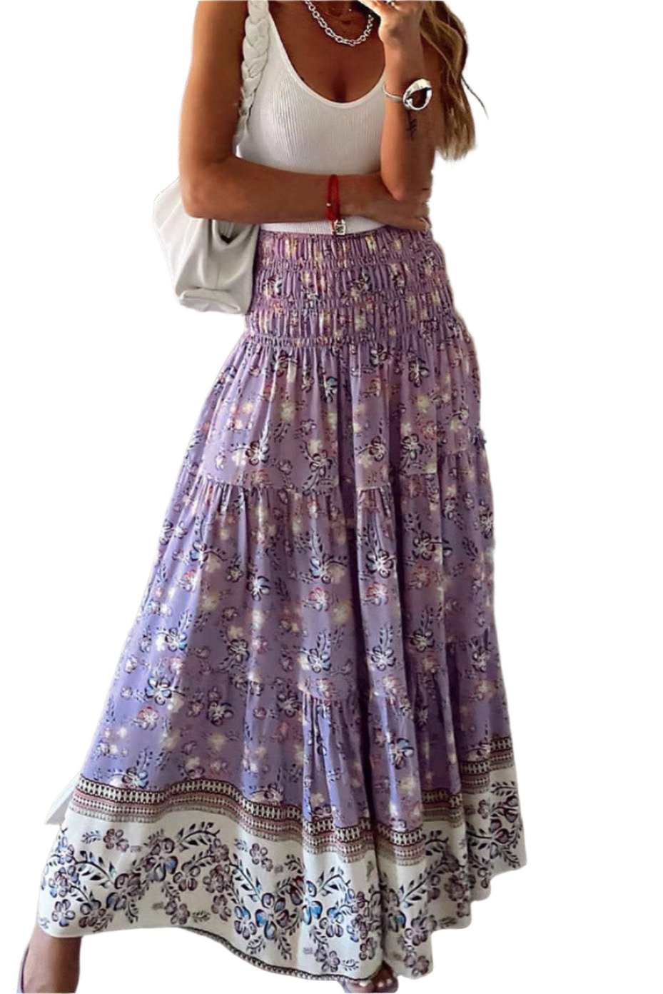 Purple Floral Maxi Skirt - Catherine Martin