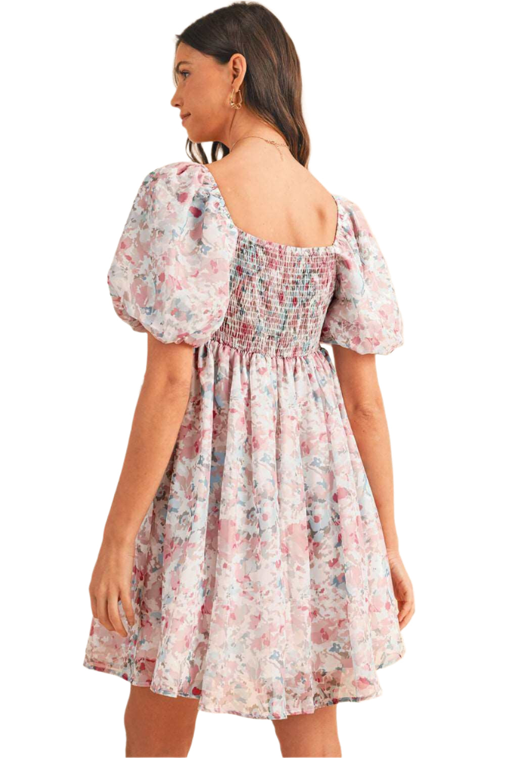 Pink Floral Ruffled Mini Dress - Catherine Martin