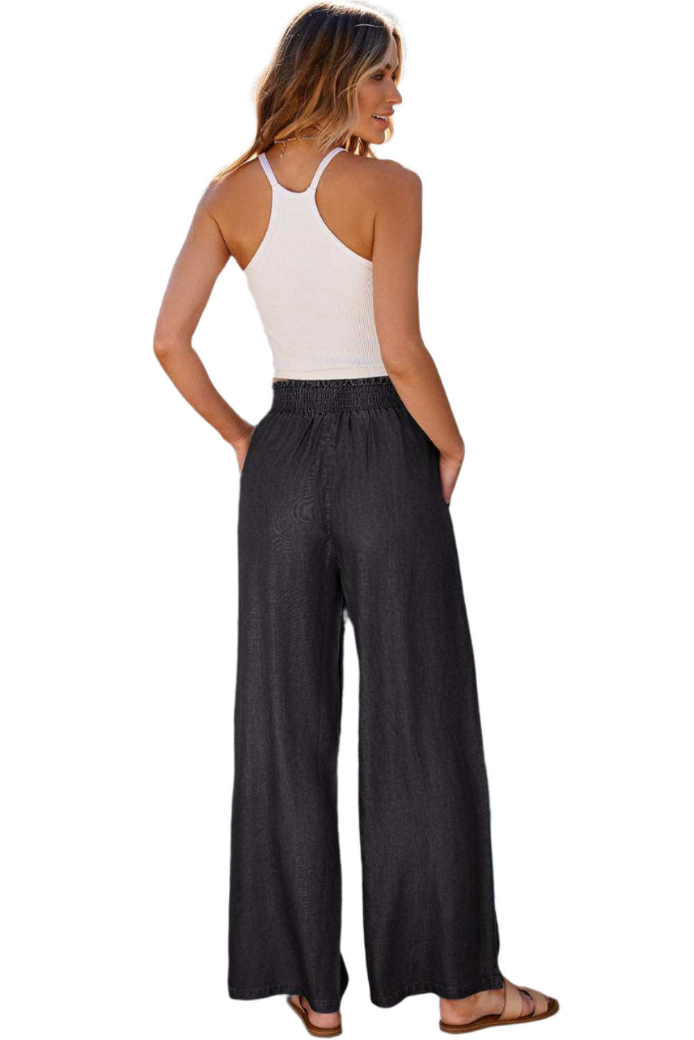 Black High Waist Wide Leg Jeans - Catherine Martin