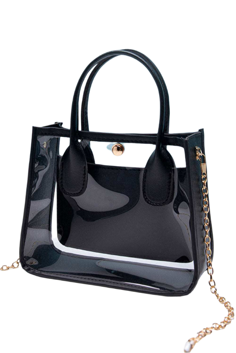 Black Chain Strap Clear Shoulder Bag - Catherine Martin