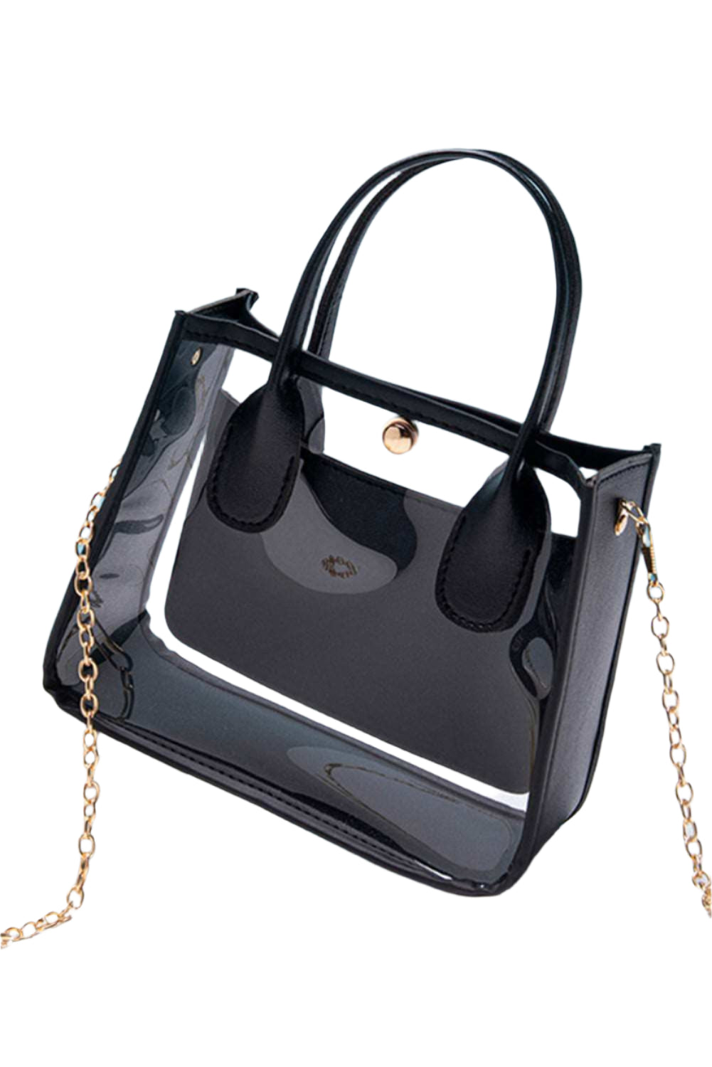 Black Chain Strap Clear Shoulder Bag - Catherine Martin