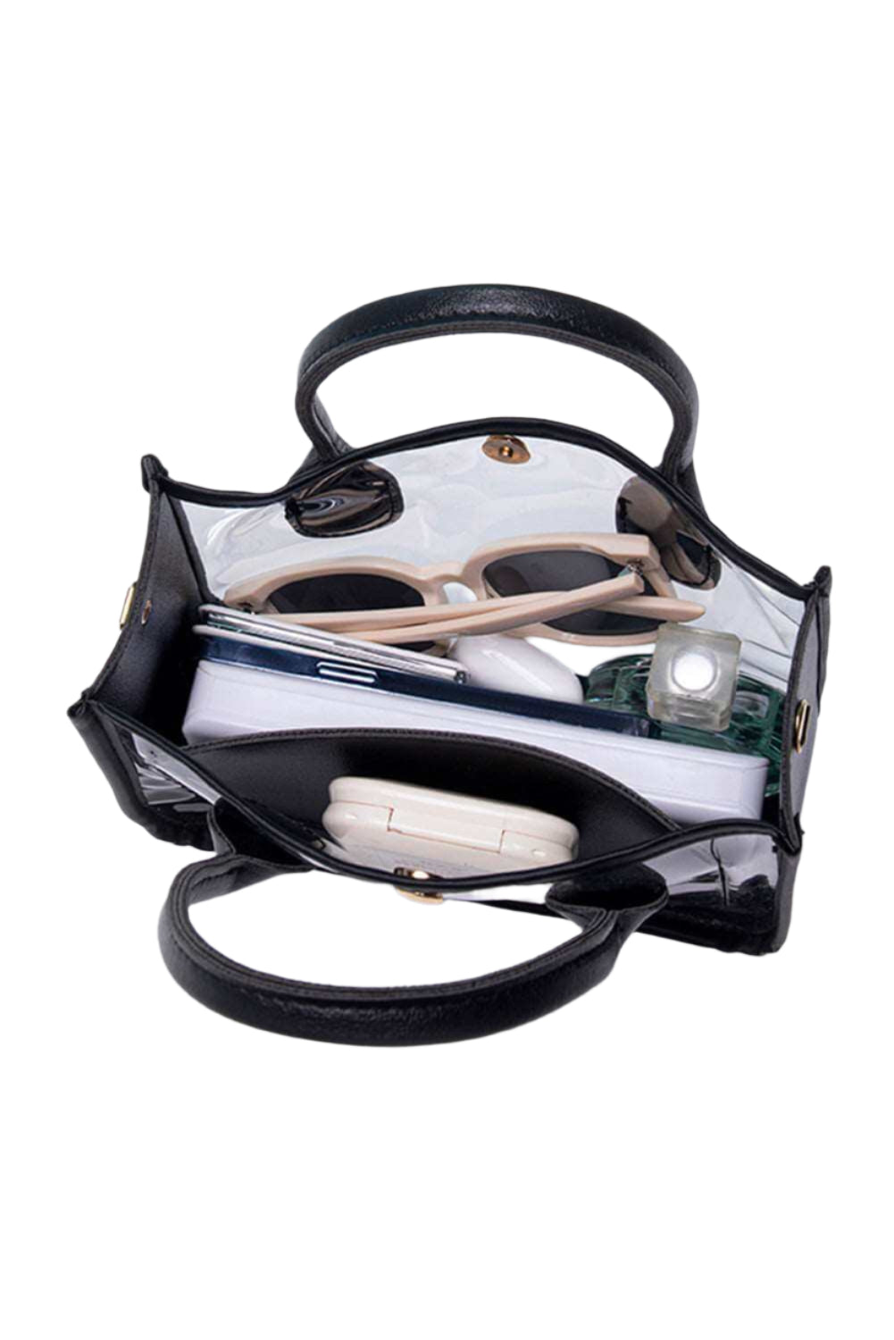 Black Chain Strap Clear Shoulder Bag - Catherine Martin