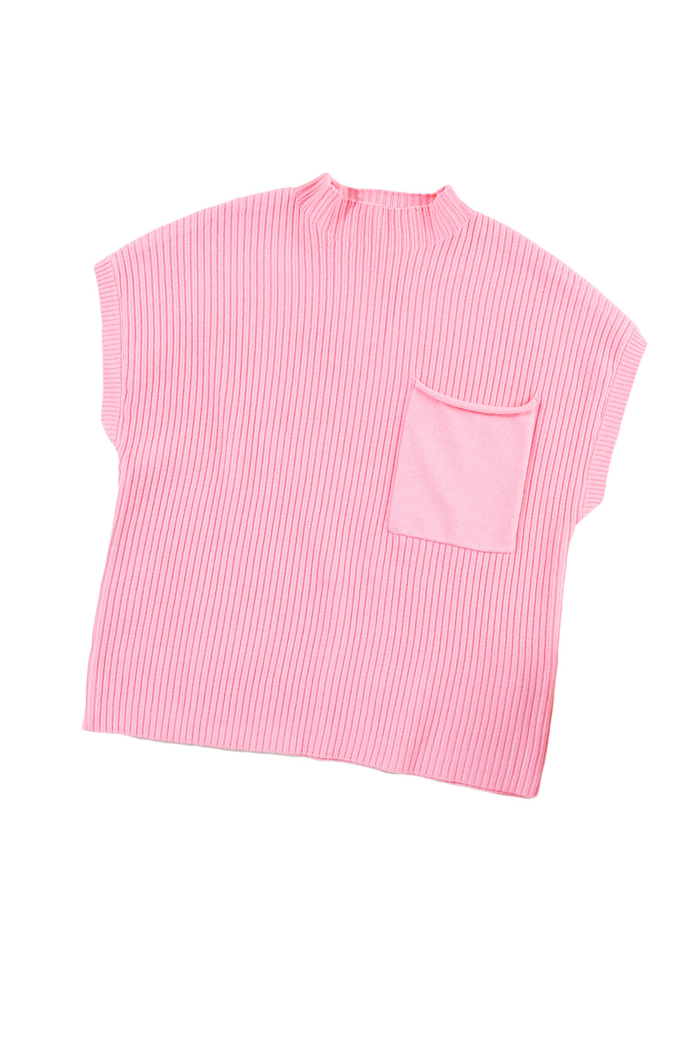 Pink Knit Sweater Short Sleeve