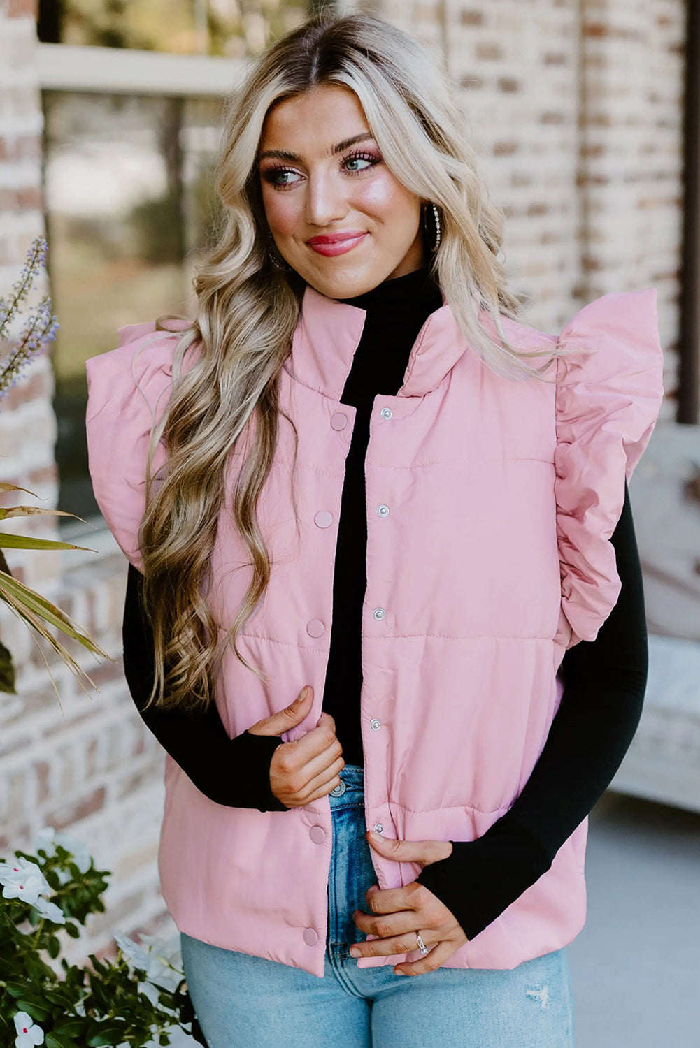 The Ruffled Puffer Vest