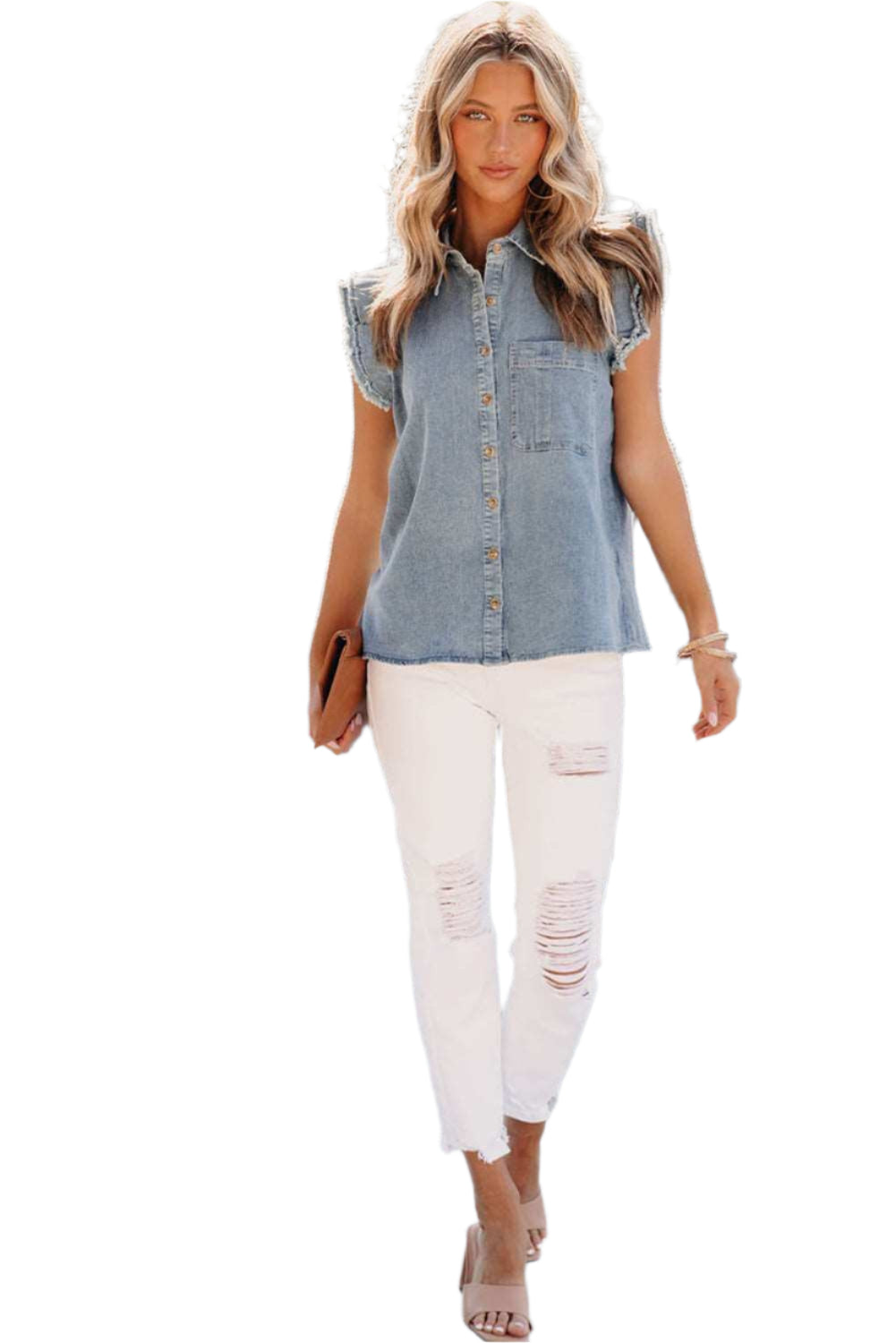 Beau Blue Denim Blouse - Catherine Martin