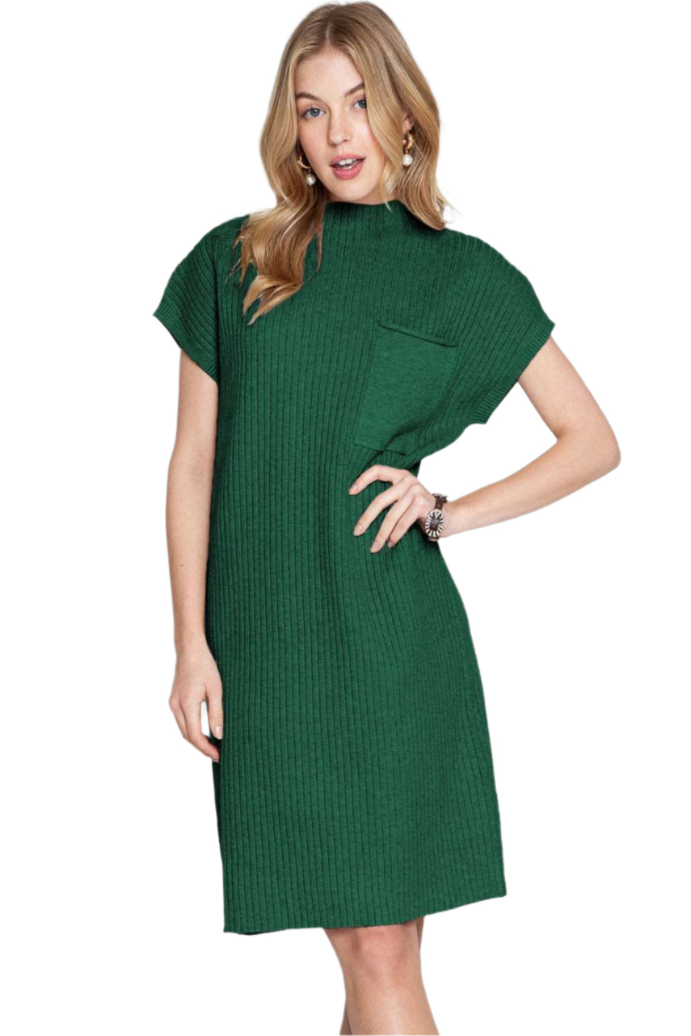 Green Sweater Knit Dress - Catherine Martin