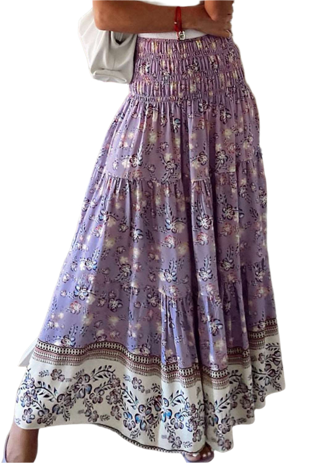 Purple Floral Maxi Skirt - Catherine Martin