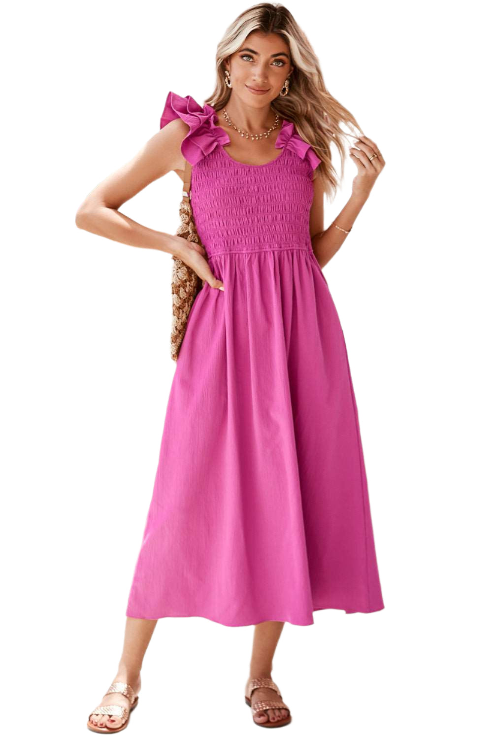 Rose Red Midi Dress - Catherine Martin