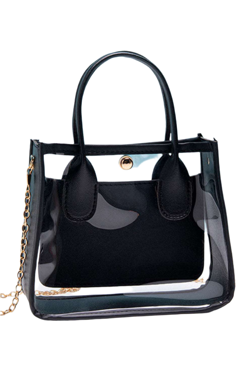 Black Chain Strap Clear Shoulder Bag - Catherine Martin