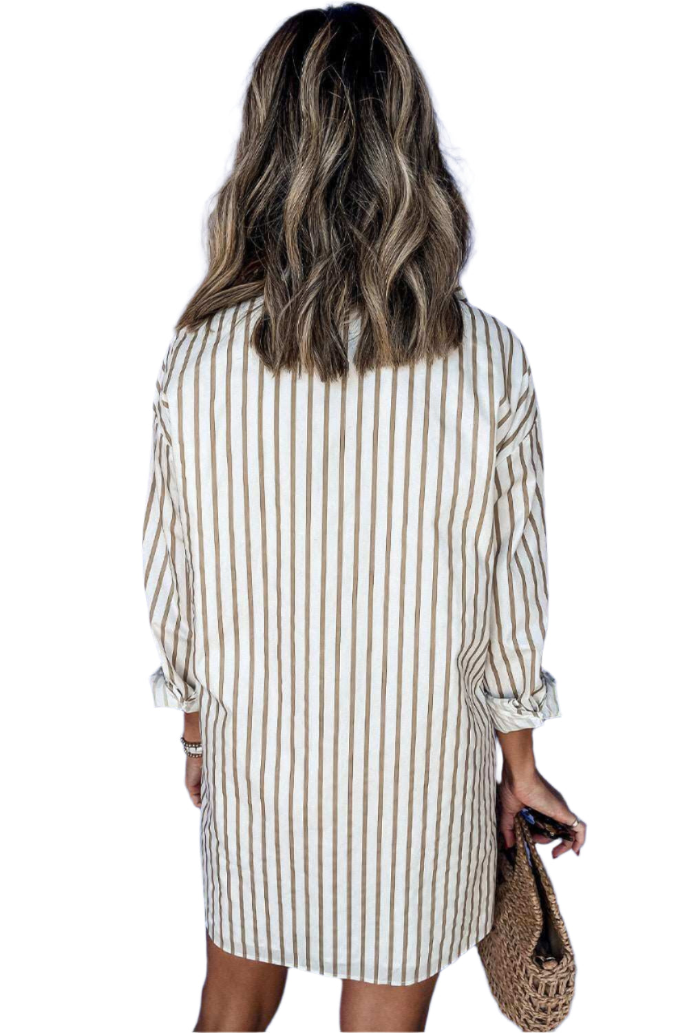 Khaki Stripe Shirt Dress - Catherine Martin