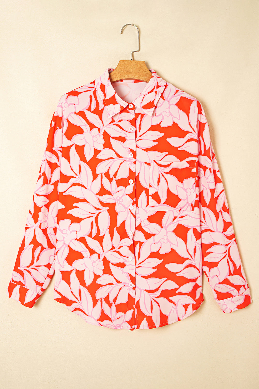Boho Floral Button-Up Shirt