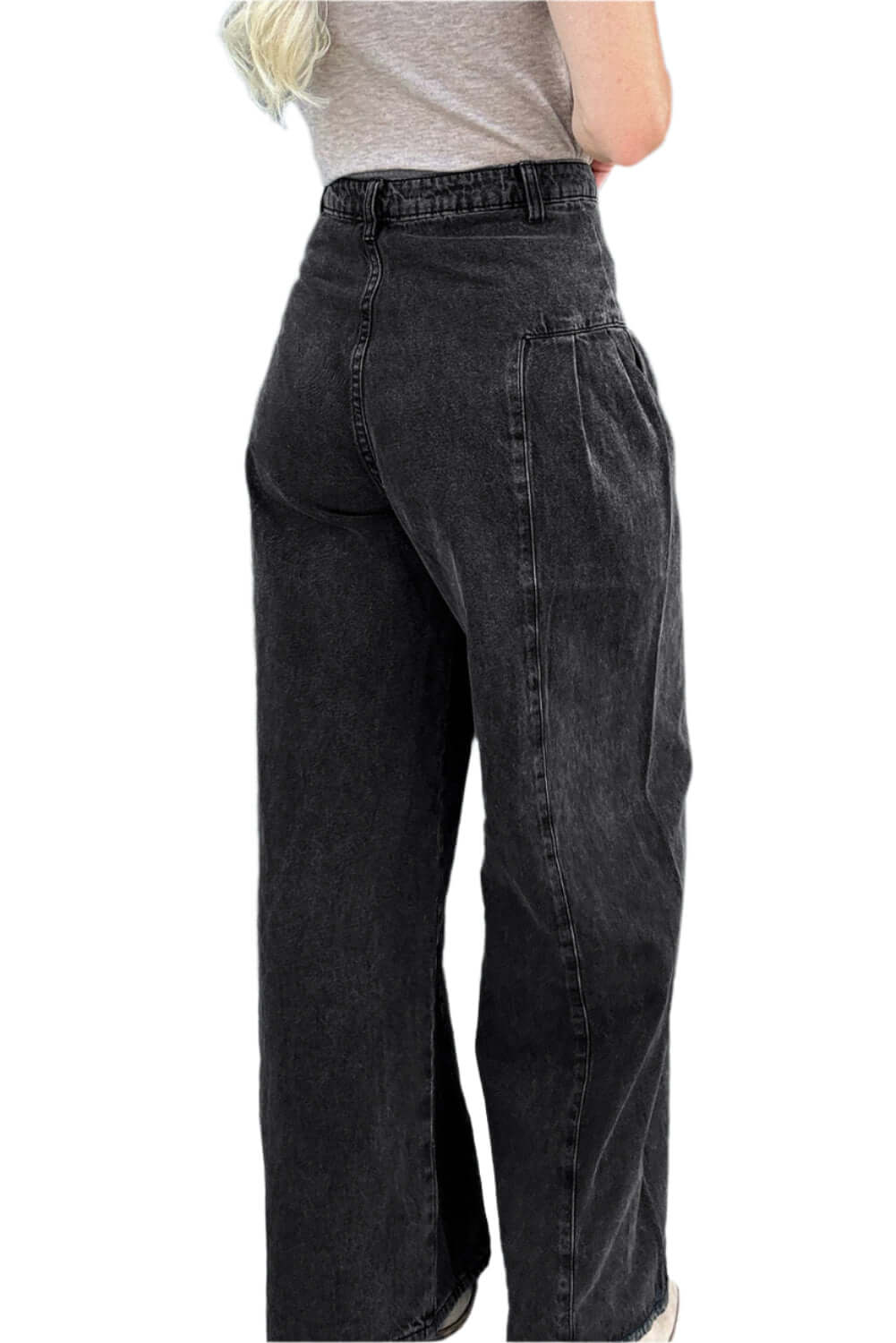 Pleated Wide Leg Jeans for Ladies - Catherine Martin