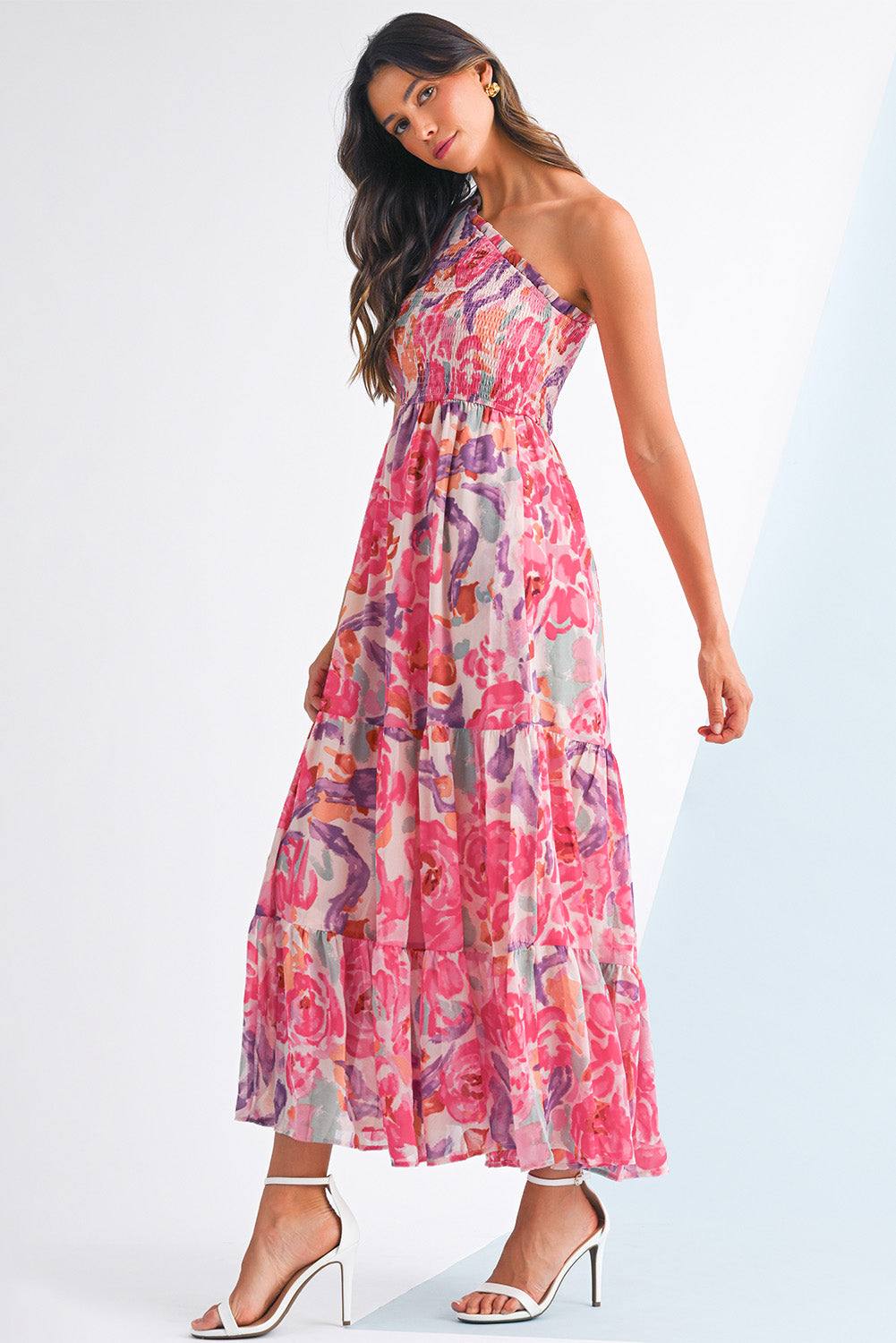 Rosy Sunset One-Shoulder Dress- Catherine Martin