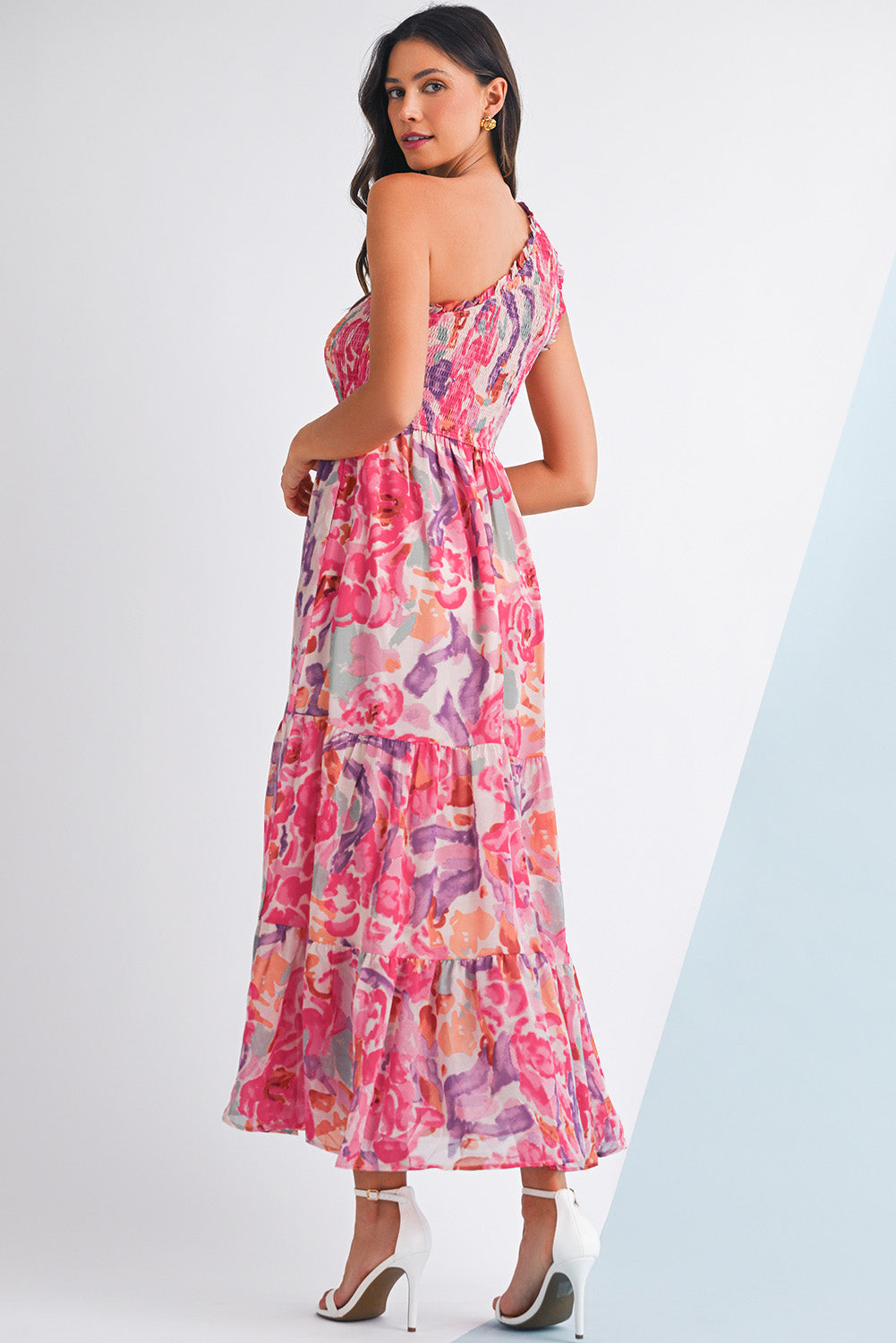 Rosy Sunset One-Shoulder Dress- Catherine Martin