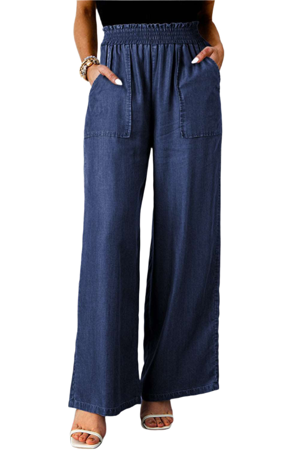 Black High Waist Wide Leg Jeans - Catherine Martin