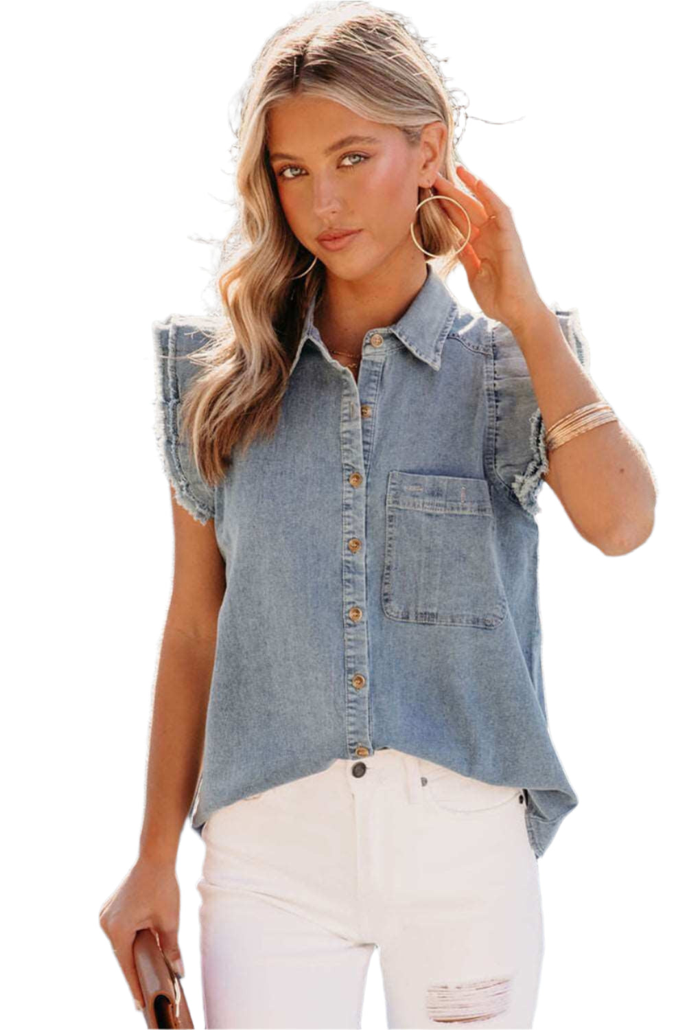 Beau Blue Denim Blouse - Catherine Martin