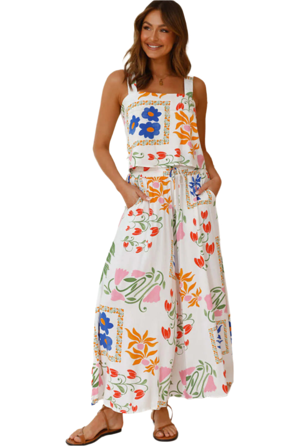 Floral Top And Wide Leg Pants - Catherine Martin