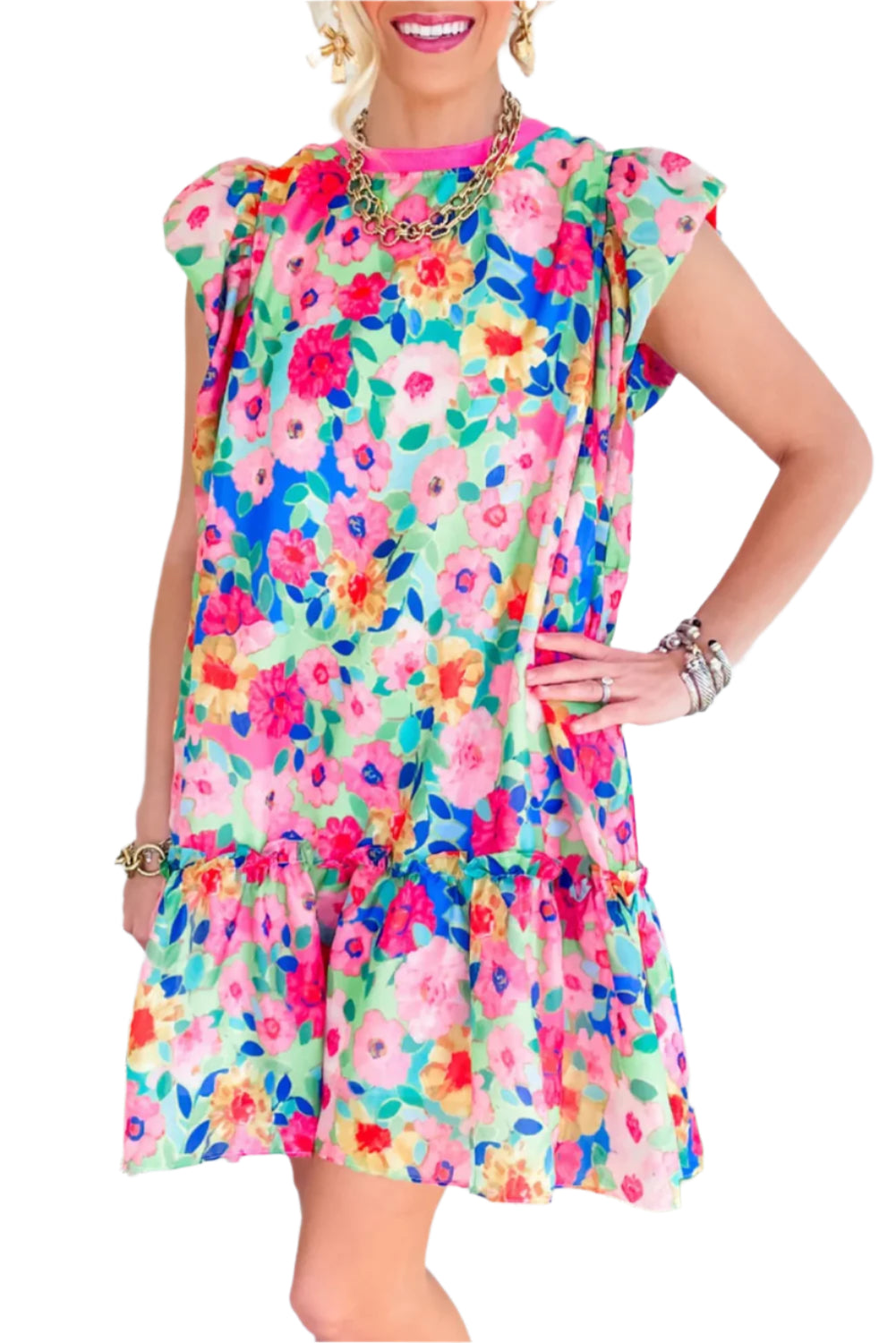 Colorful Mini Dress Cap Sleeve - Catherine Martin