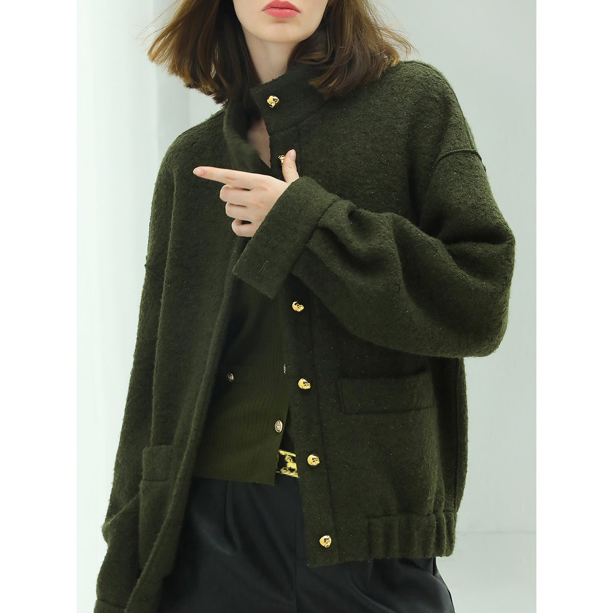Classic Green Wool Coat-2