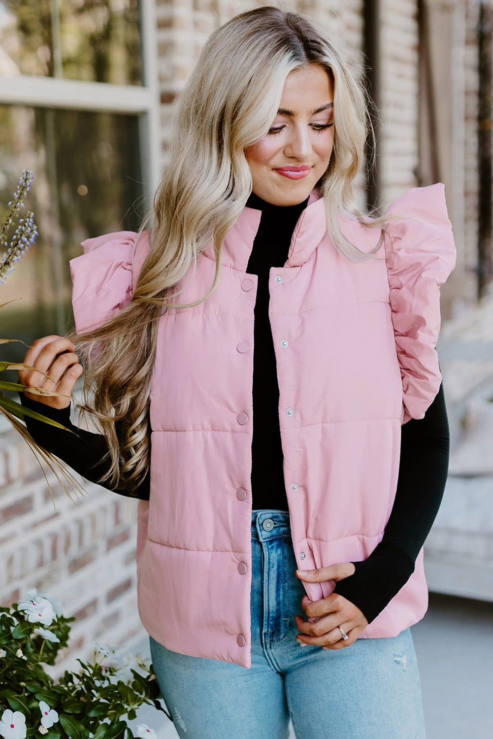 The Ruffled Puffer Vest