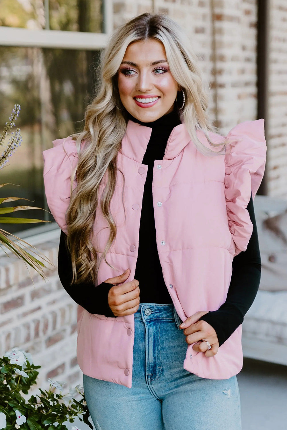The Ruffled Puffer Vest