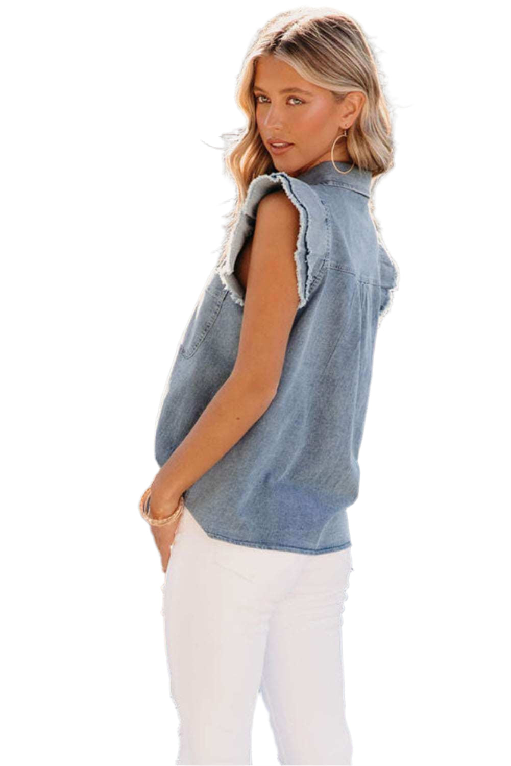 Beau Blue Denim Blouse - Catherine Martin