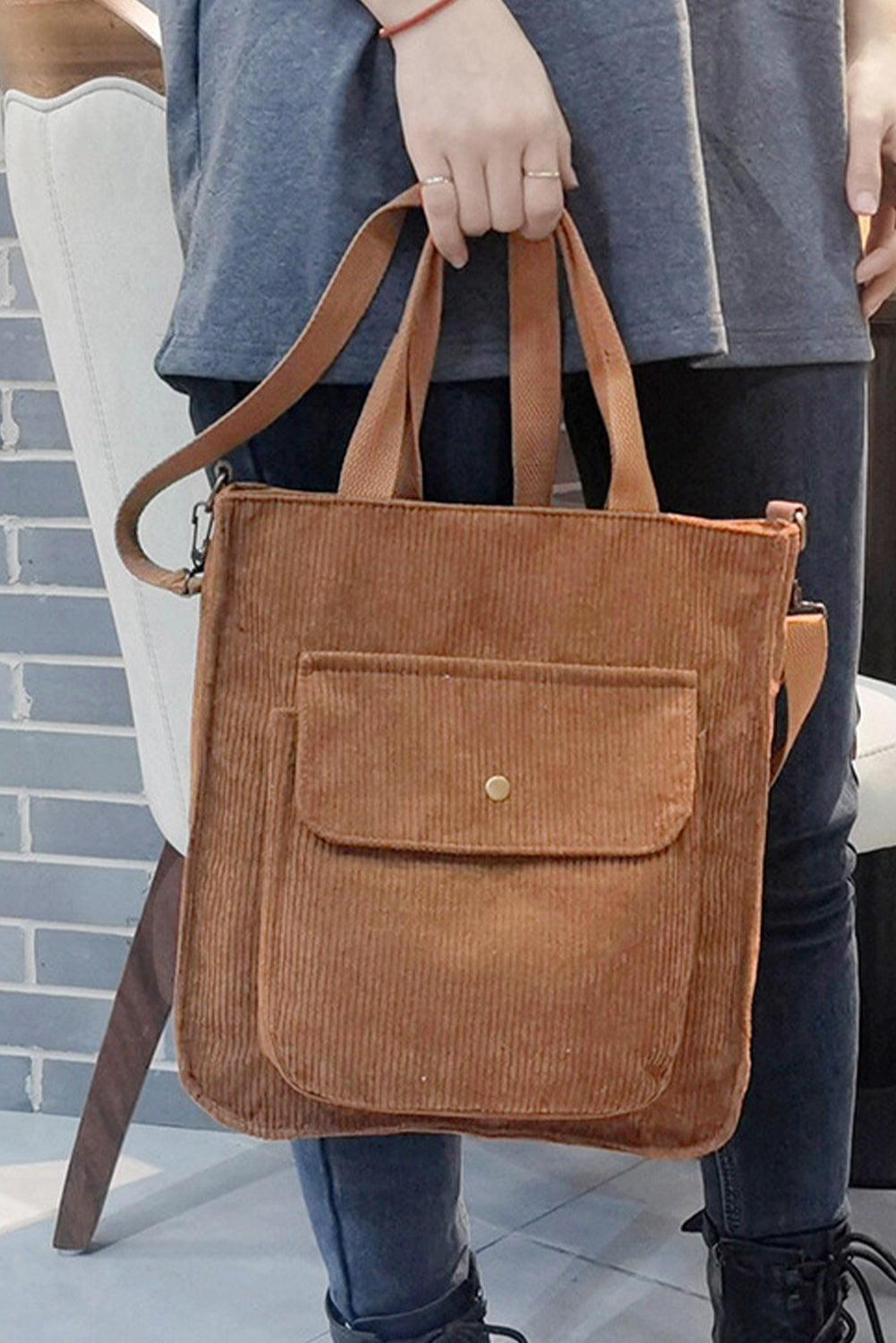 Trendy Corduroy Shoulder Bag Women's - Catherine Martin