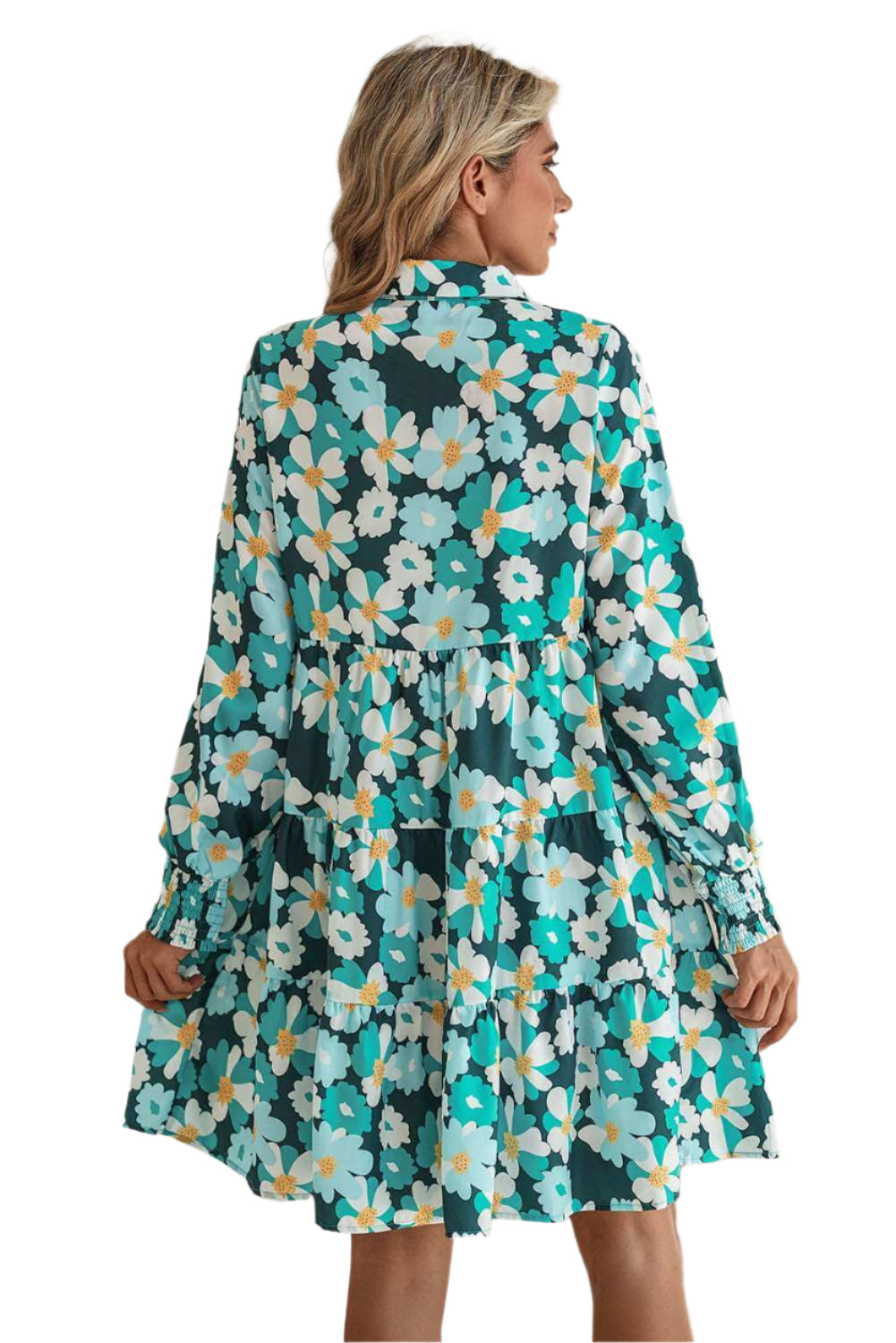 Green Floral Tiered Dress - Catherine Martin