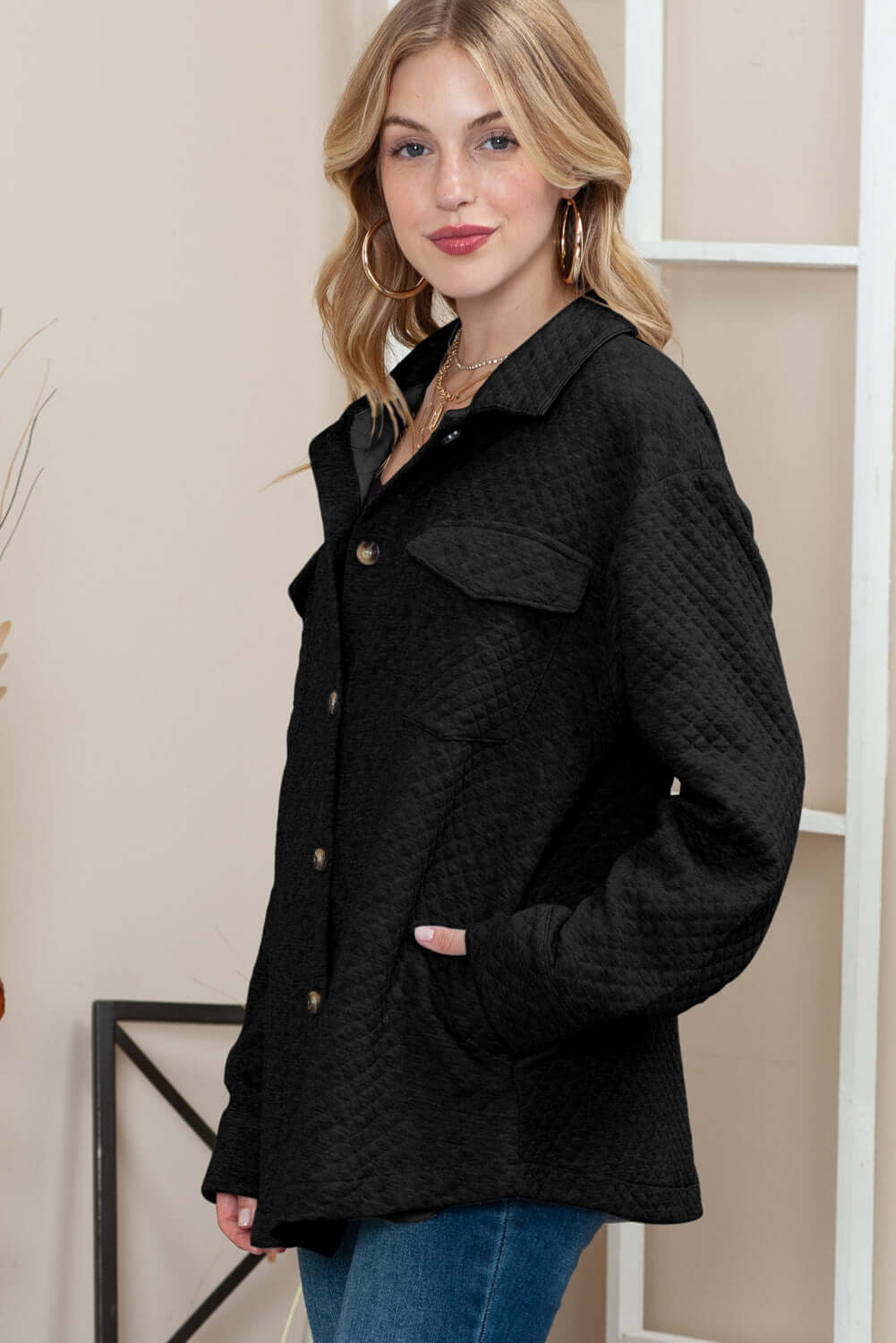 Womens Quilted Jacket Longline - Catherine Martin