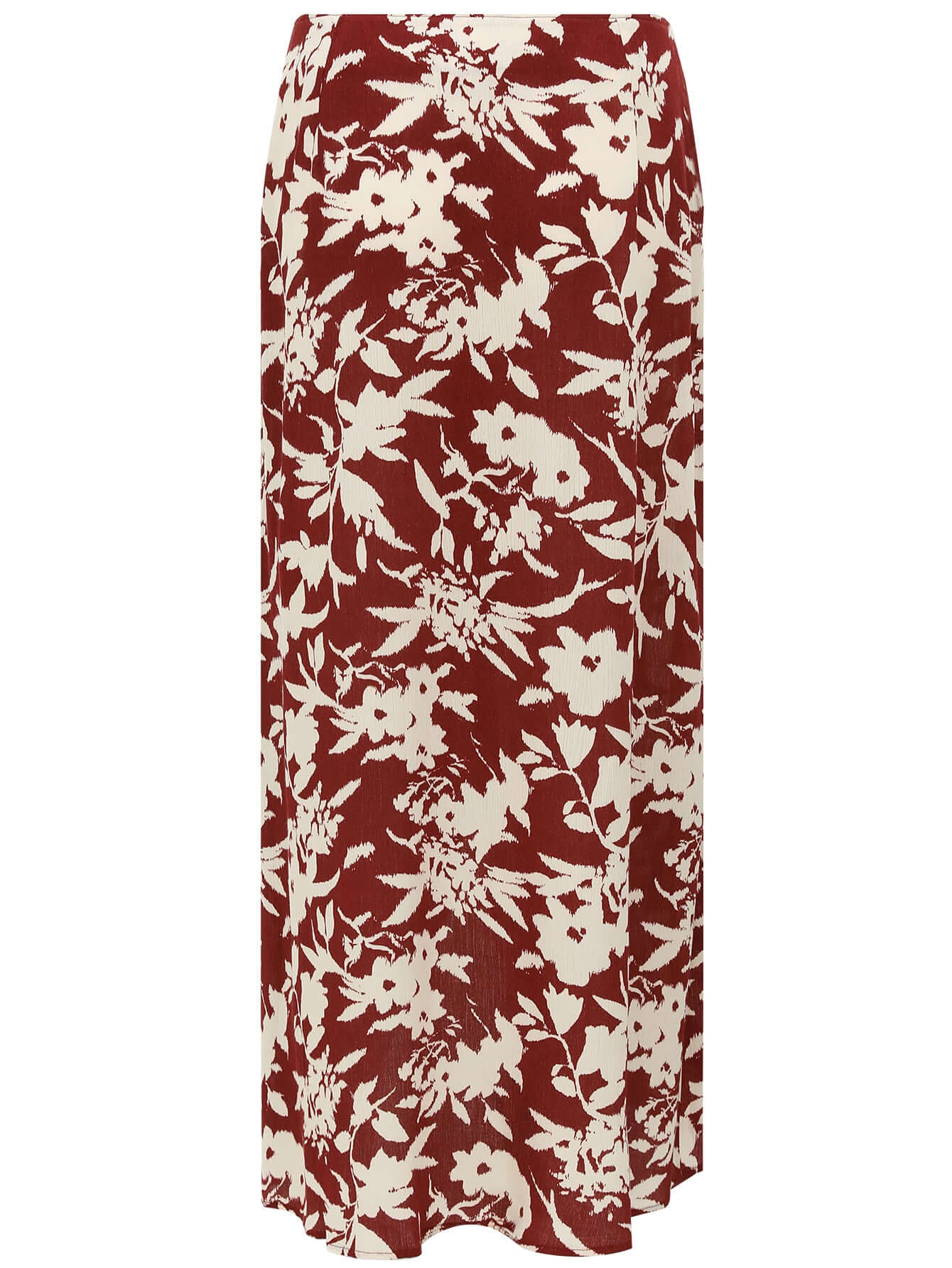 Cocobella Floral Print High-Waist Asymmetrical Midi Skirt-4