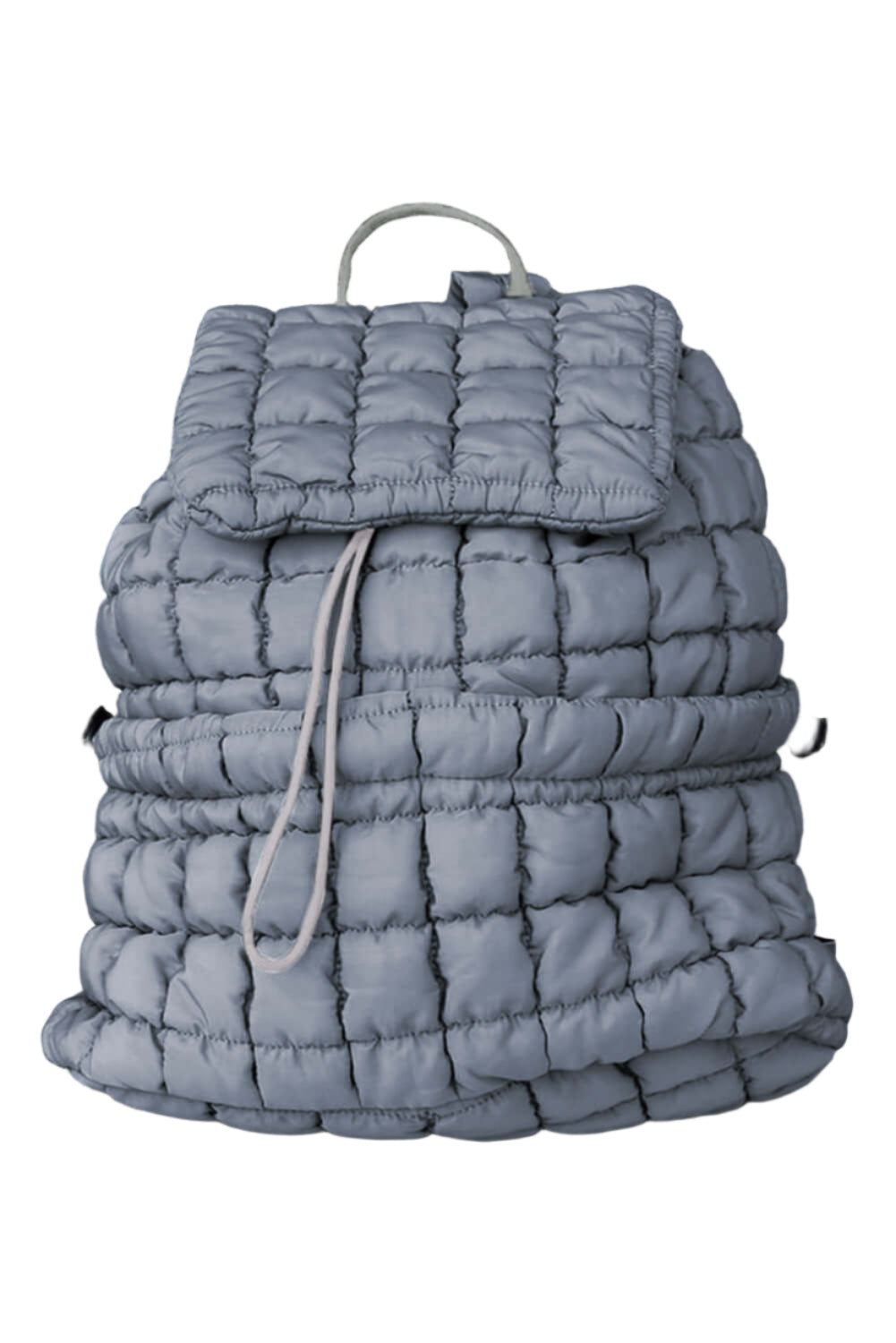 Cute quilted puffer backpack for women.