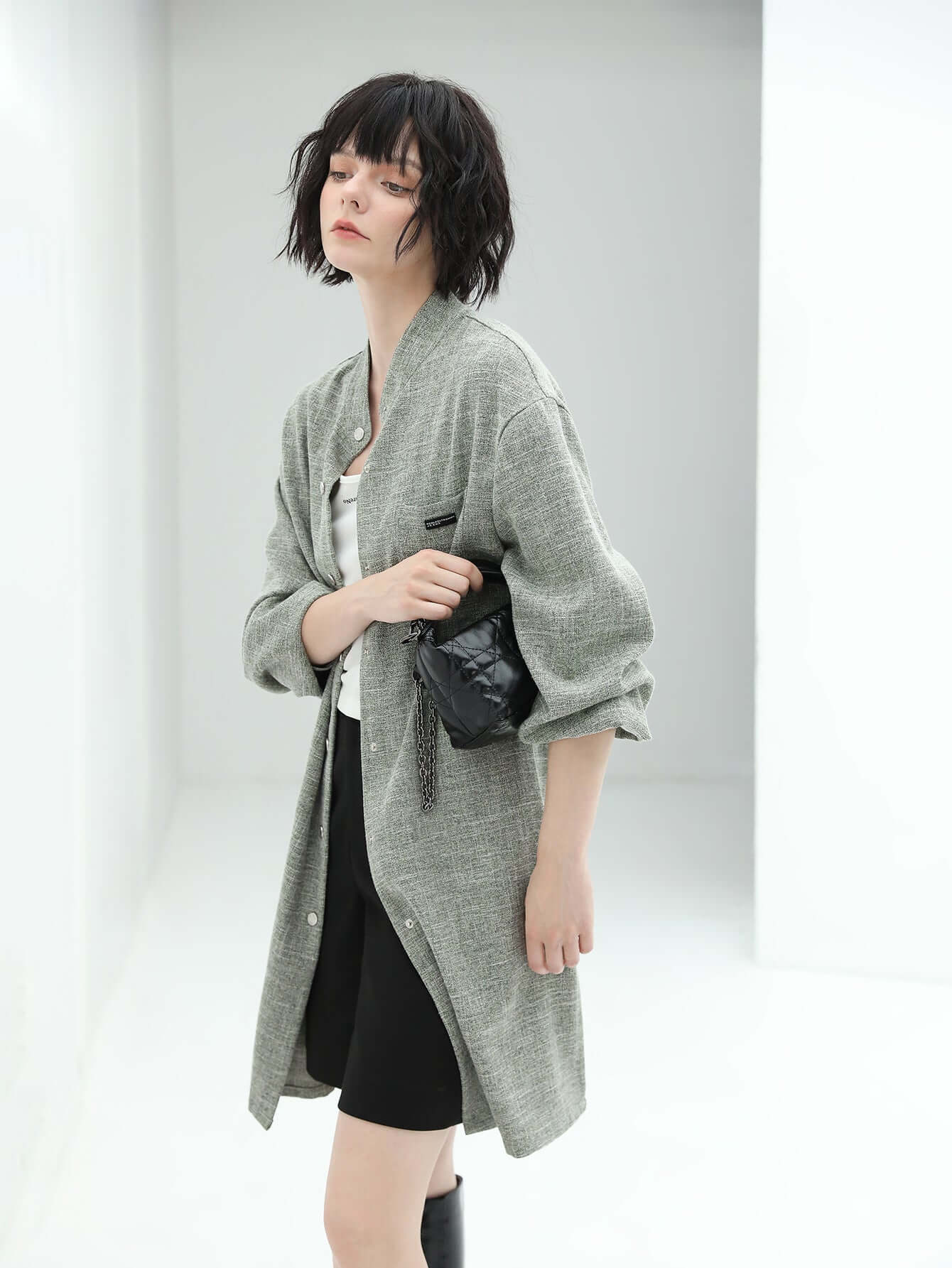 Stylish Mid-Length Shirt-2
