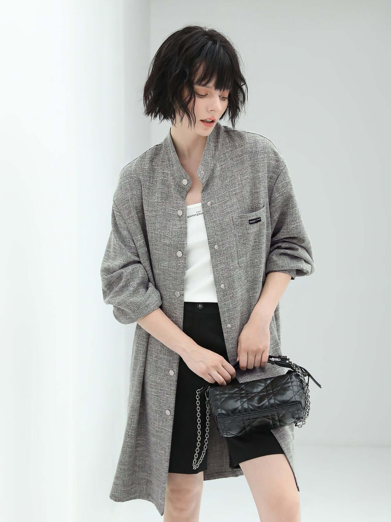 Stylish Mid-Length Shirt-4