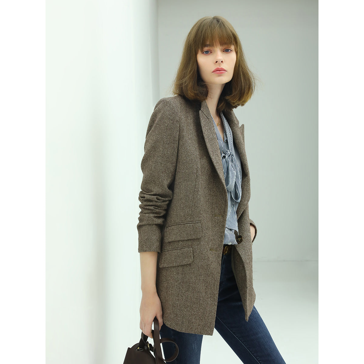 Vintage Brown Wool Blazer-2