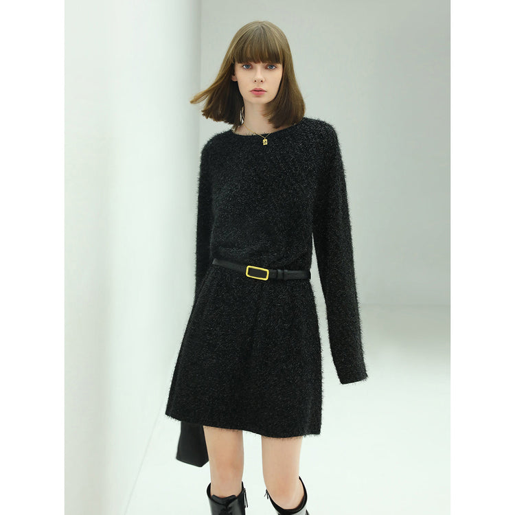 Catherine Martin Knit Dresses collection featuring a woman wearing a stylish and cozy knit dress.