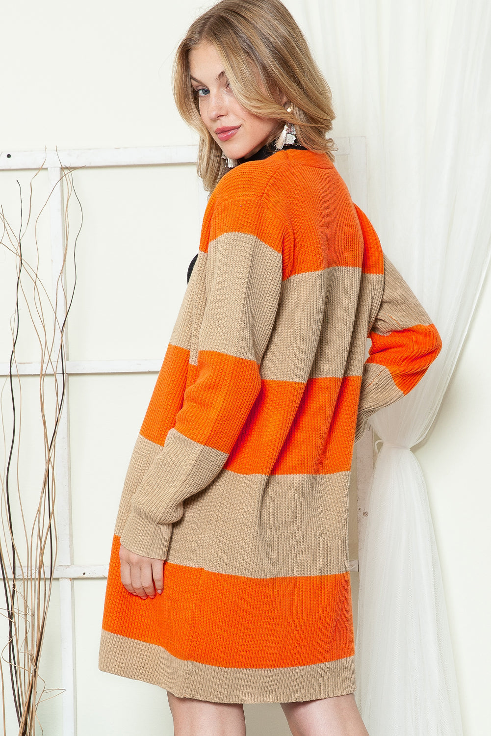 Orange Two Tone Cardigan - Catherine Martin