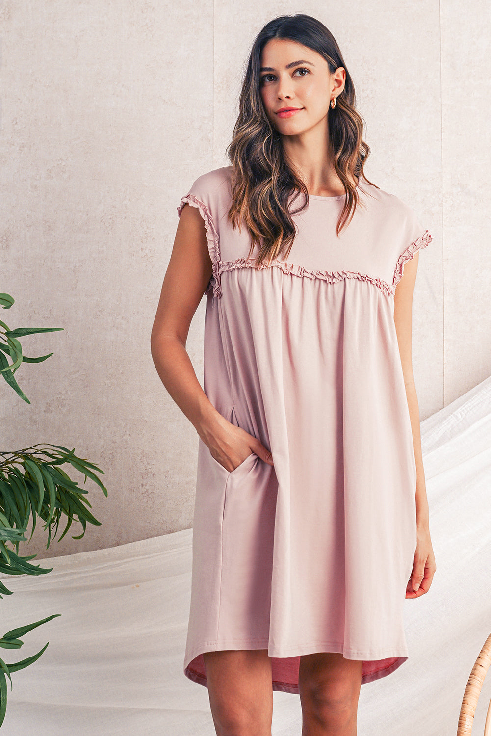 Casual Relaxed Fit Dress with Pockets - Catherine Martin