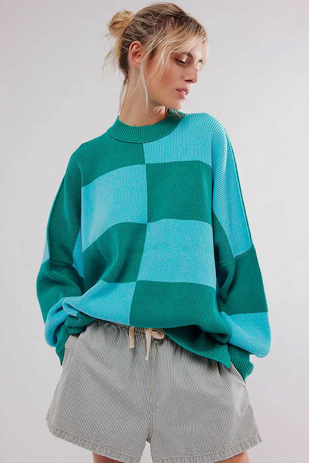 Checkered Oversized Sweater - Catherine Martin