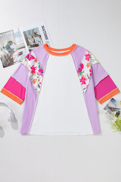 Floral Top Colorblock - Catherine Martin