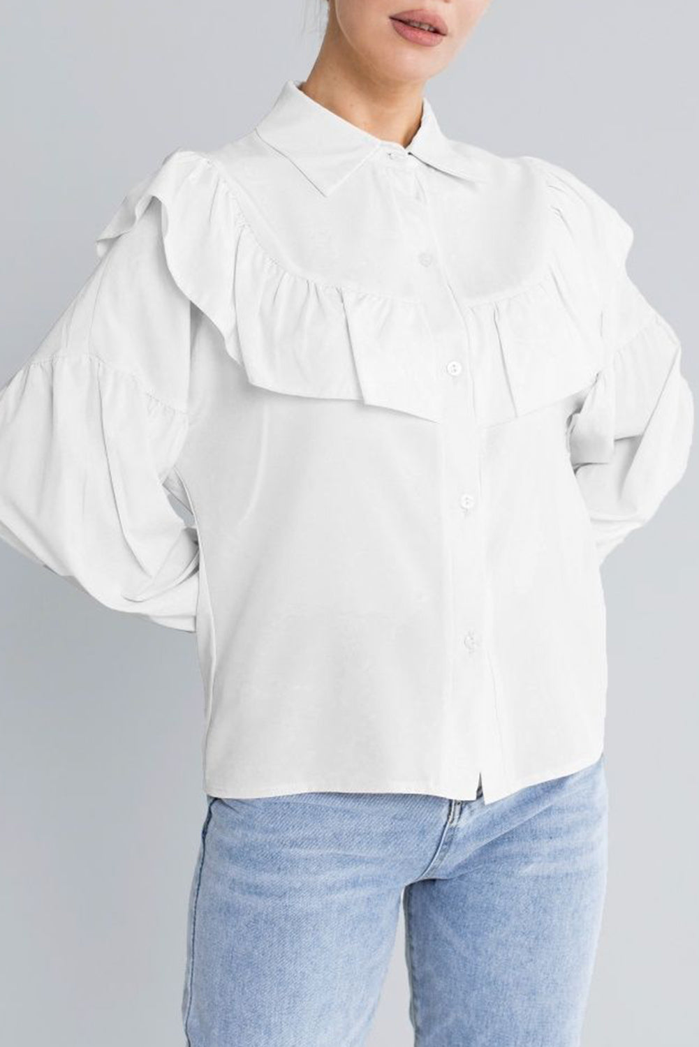 White Shirt Ruffle Chest - Catherine Martin