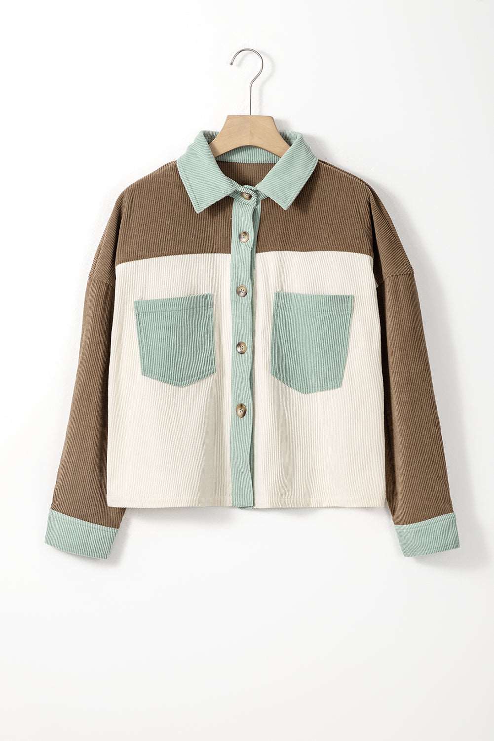 Color Block Cropped Corduroy Jacket - Catherine Martin