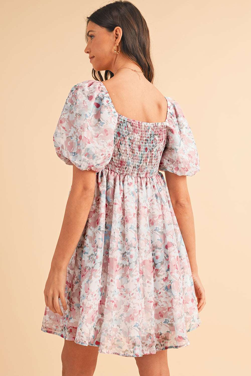 Pink Floral Ruffled Mini Dress - Catherine Martin