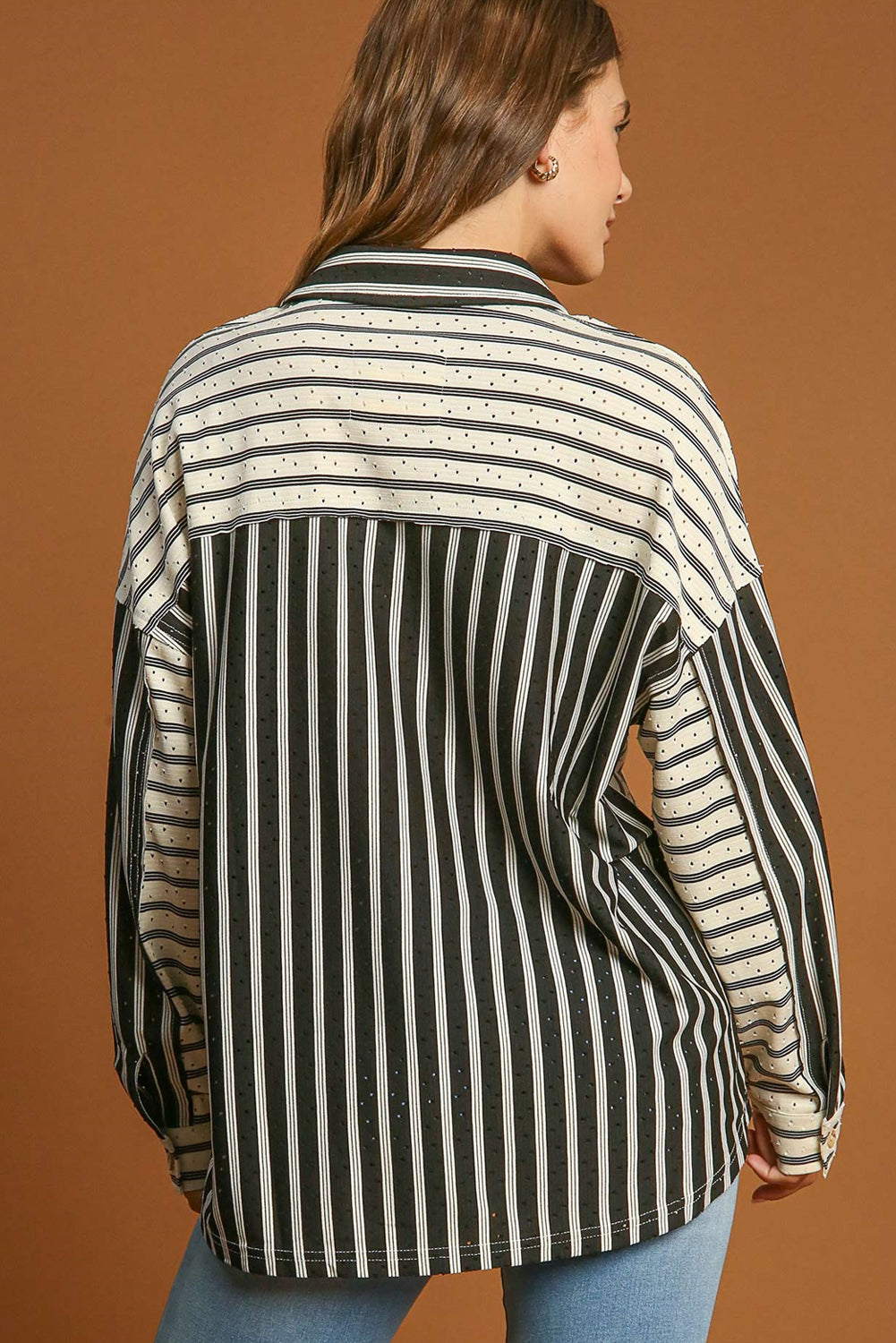 Black and Beige Striped Shirt - Catherine Martin