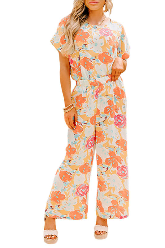 Sun-Kissed Floral Two-Piece Set – Vibrant & Comfortable - Catherine Martin