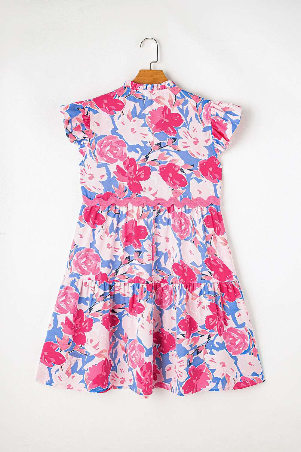 Blue Floral Ric Rac Dress - Catherine Martin