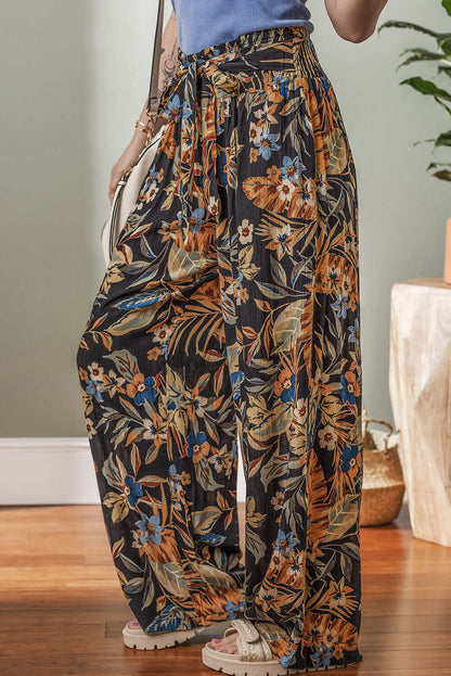 Womens Floral Wide Leg Pants - Catherine Martin