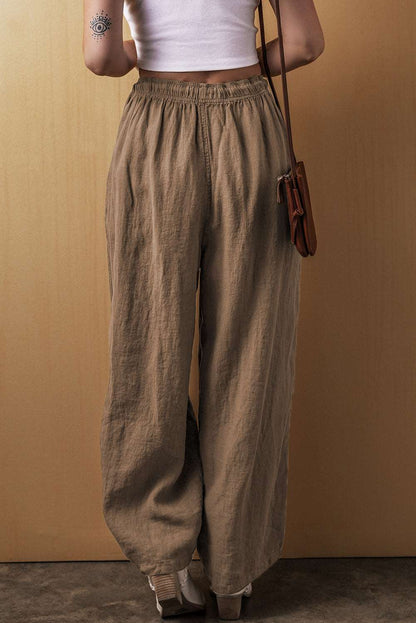 Brown Cotton Linen Pants - Catherine Martin