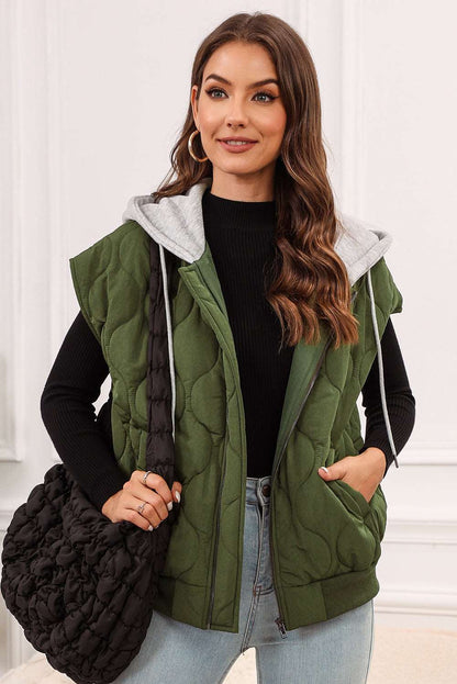 Jungle Green Quilted Puffer Vest - Catherine Martin